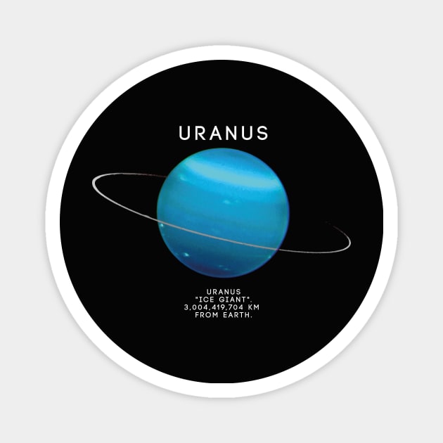 Uranus planet Magnet by NordicAmber